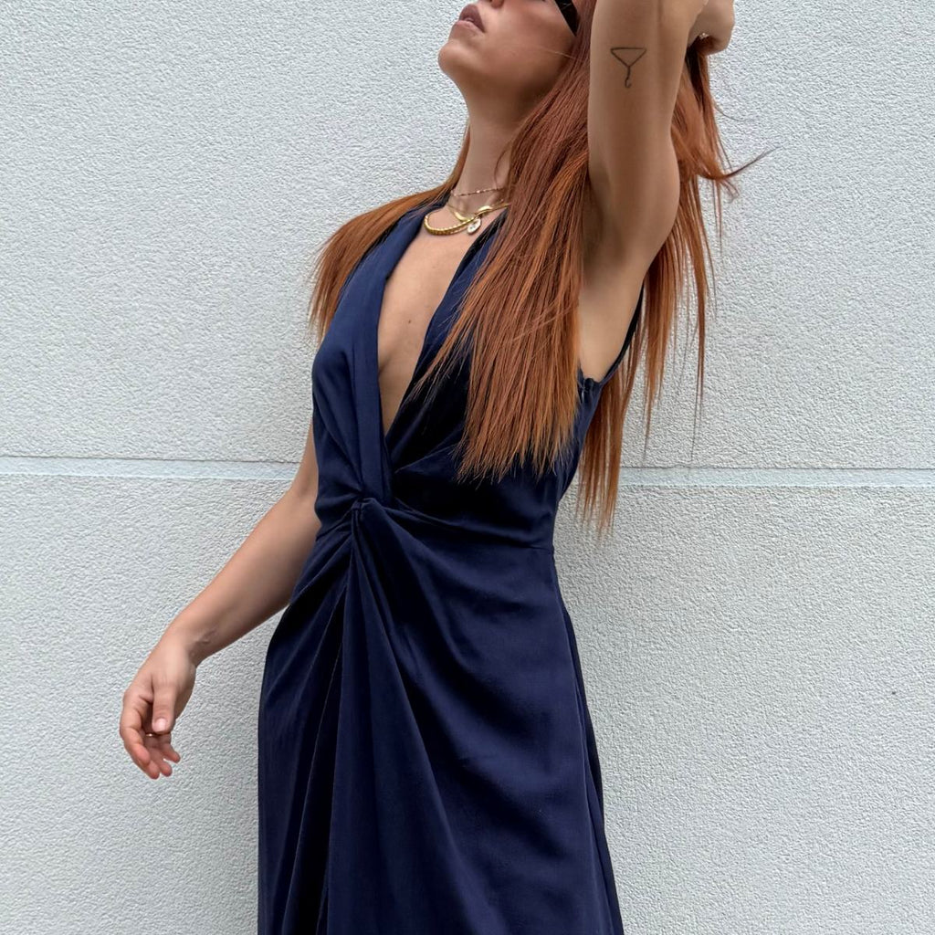 Abito lungo blu