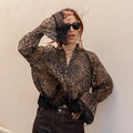 Camicia Maculata Con Pizzo