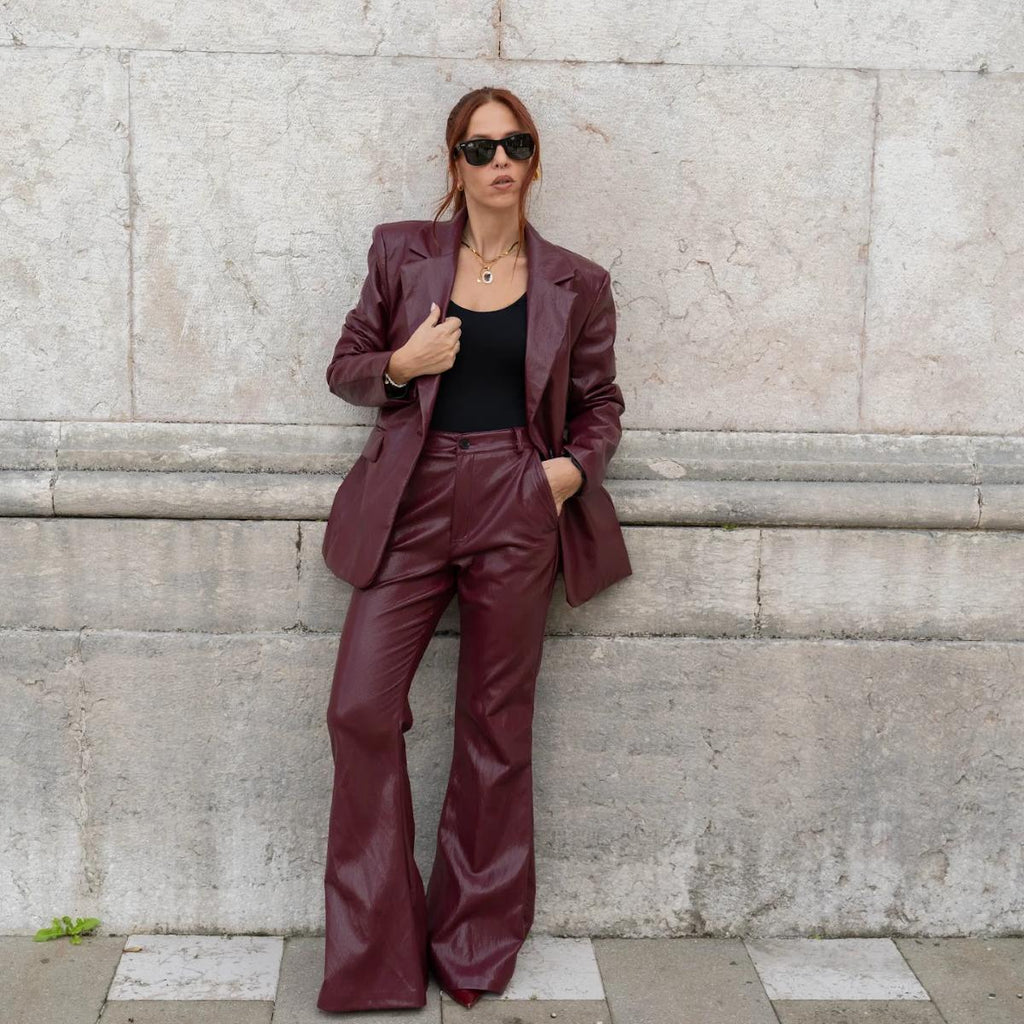 Pantalone Ecopelle a Zampa