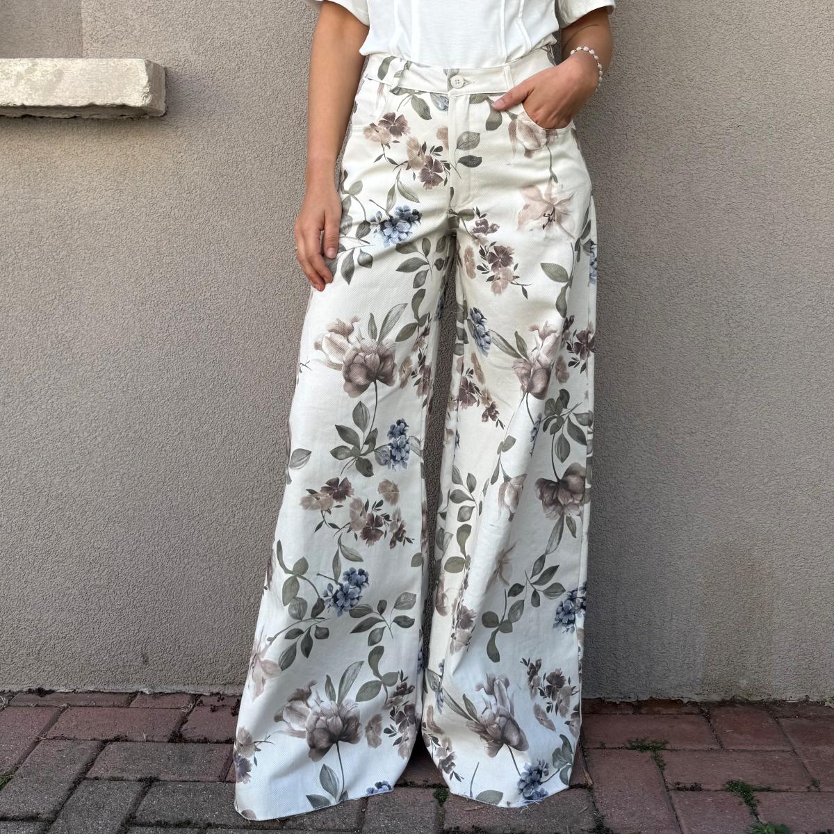 Jeans a fiori