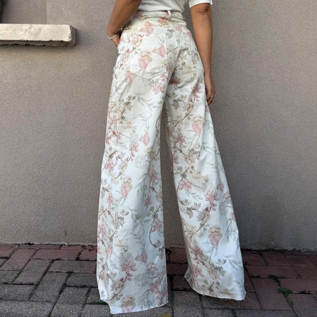 Jeans a fiori