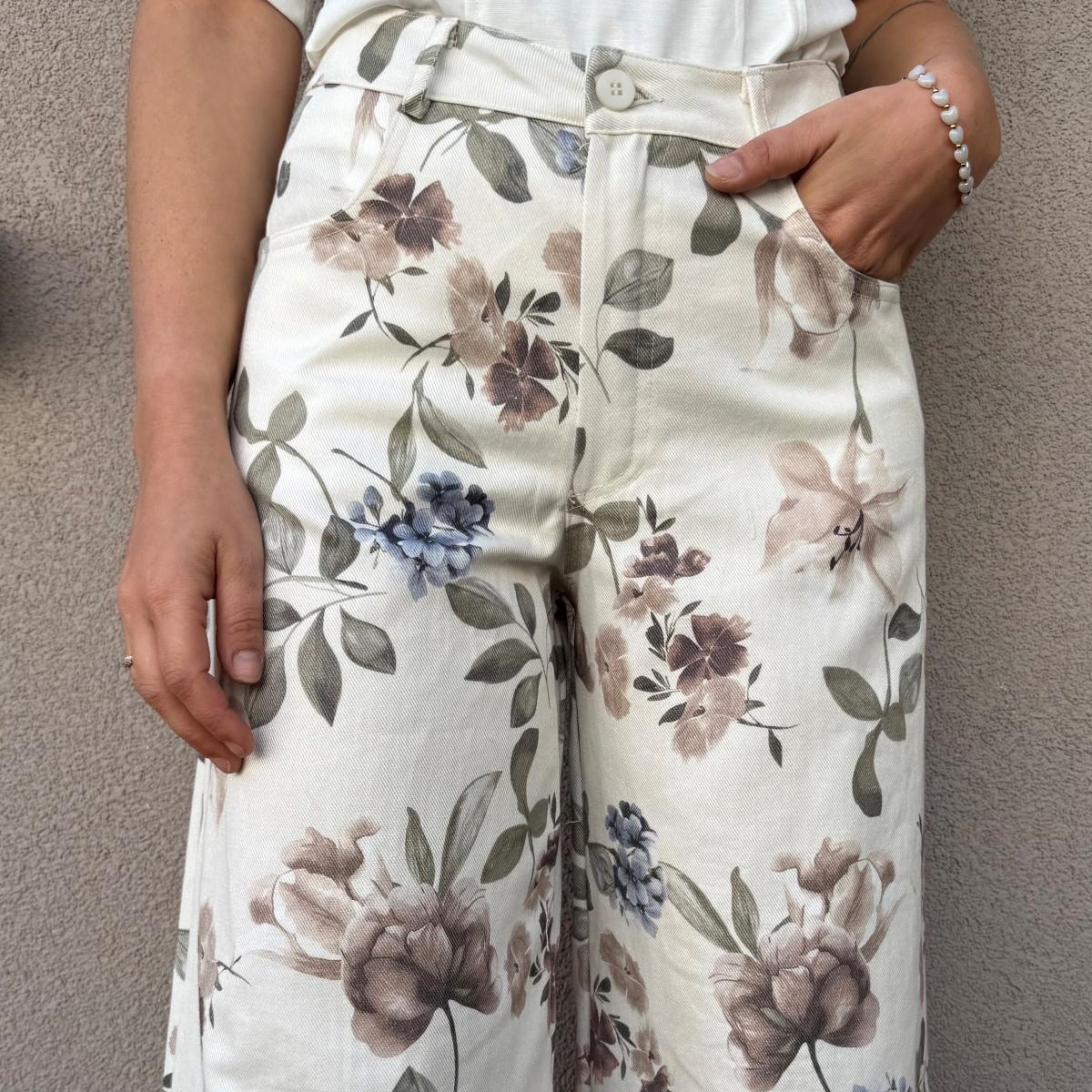 Jeans a fiori