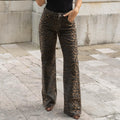 Jeans palazzo leopardato