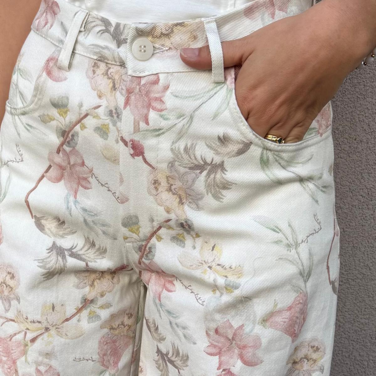 Jeans a fiori