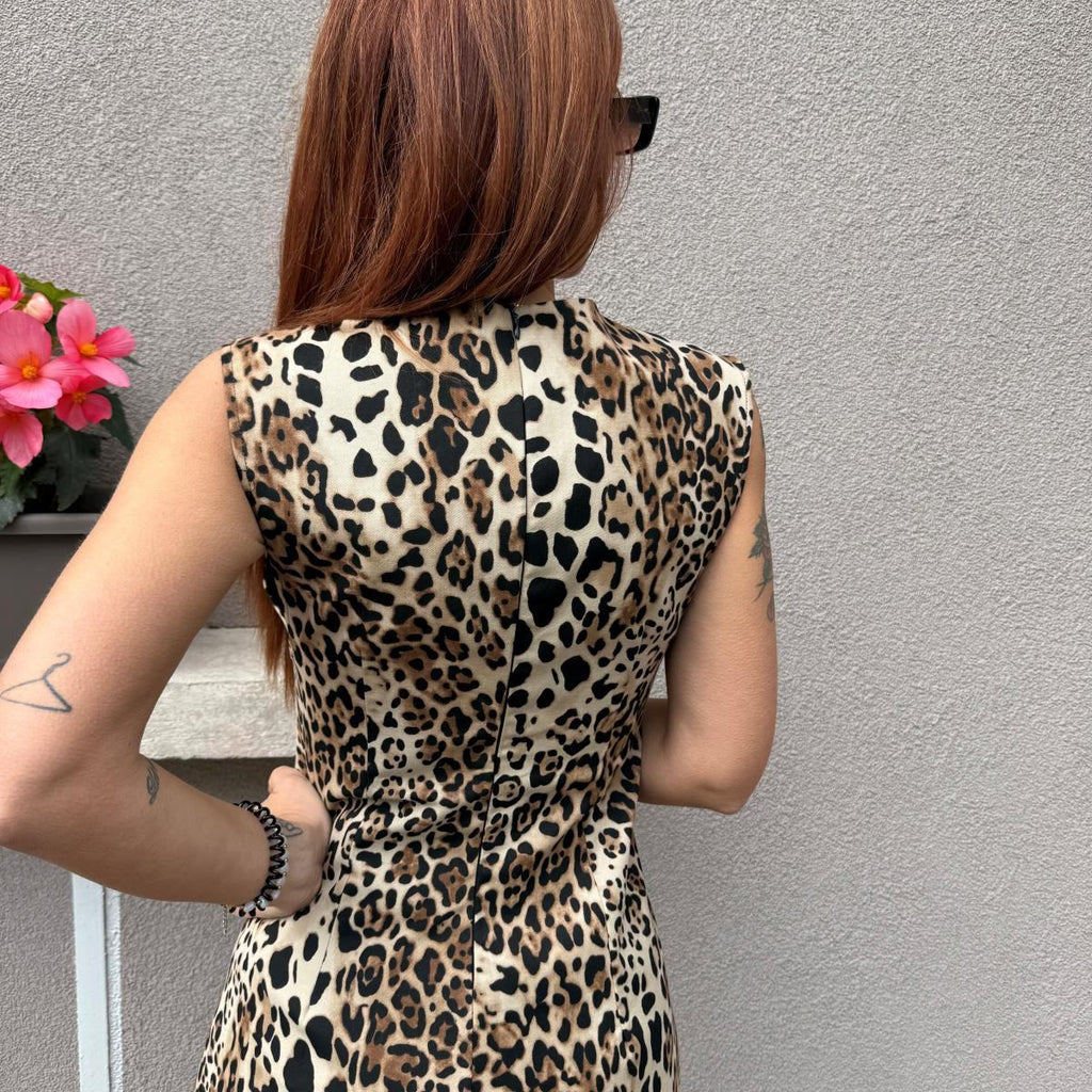 Mini abito leopardato
