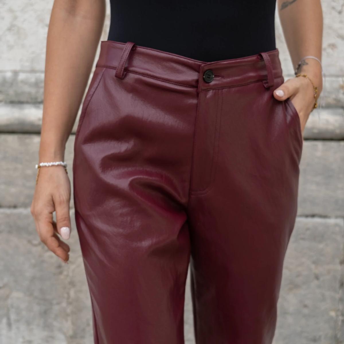 Pantalone Ecopelle a Zampa