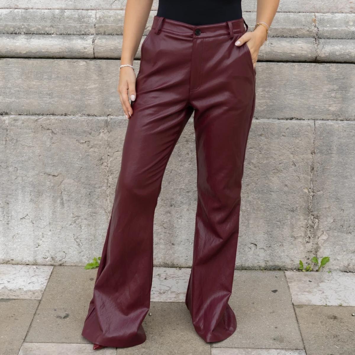 Pantalone Ecopelle a Zampa