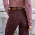 Jeans Bordeaux + Cintura Inclusa