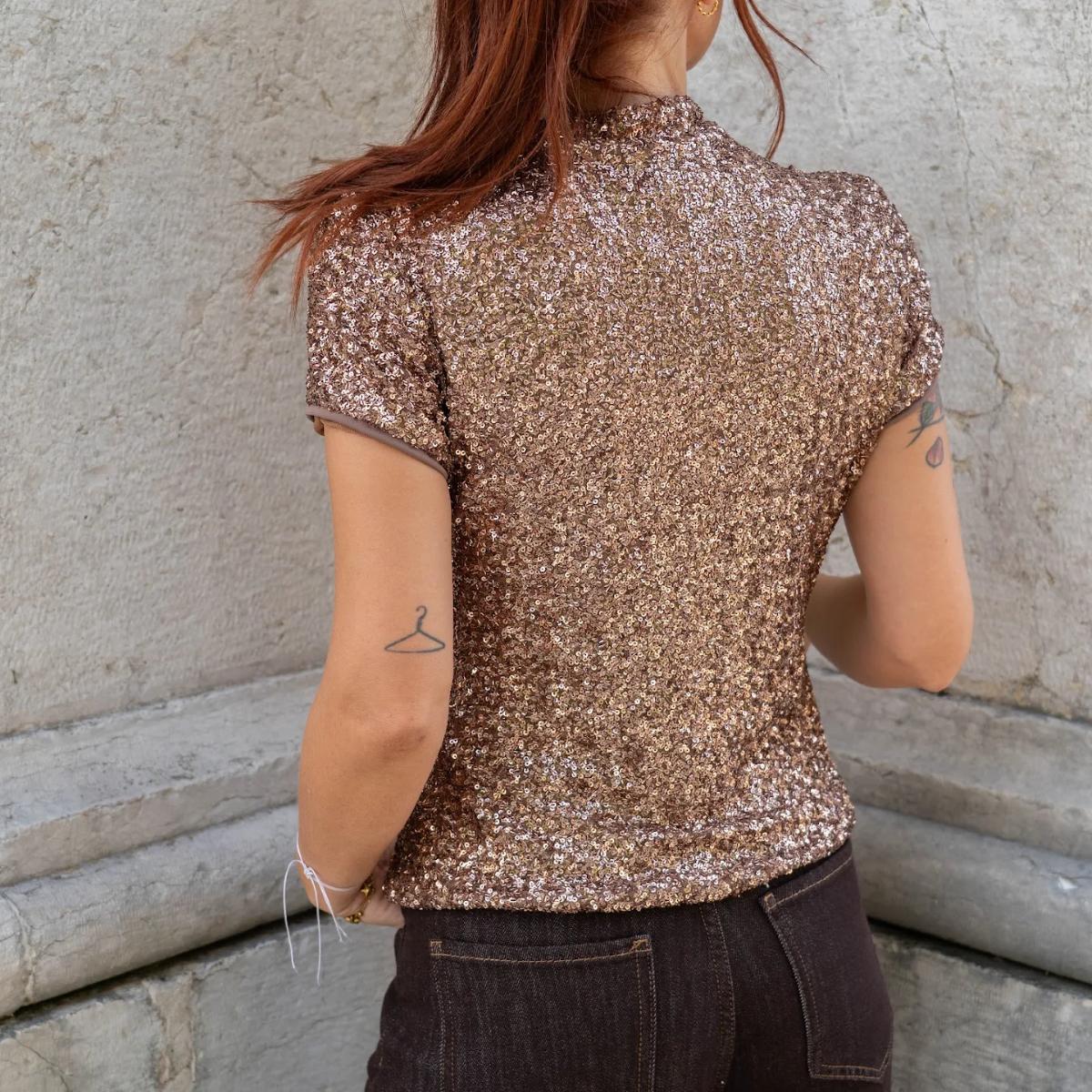 Maglia Paillettes Stile Orientale